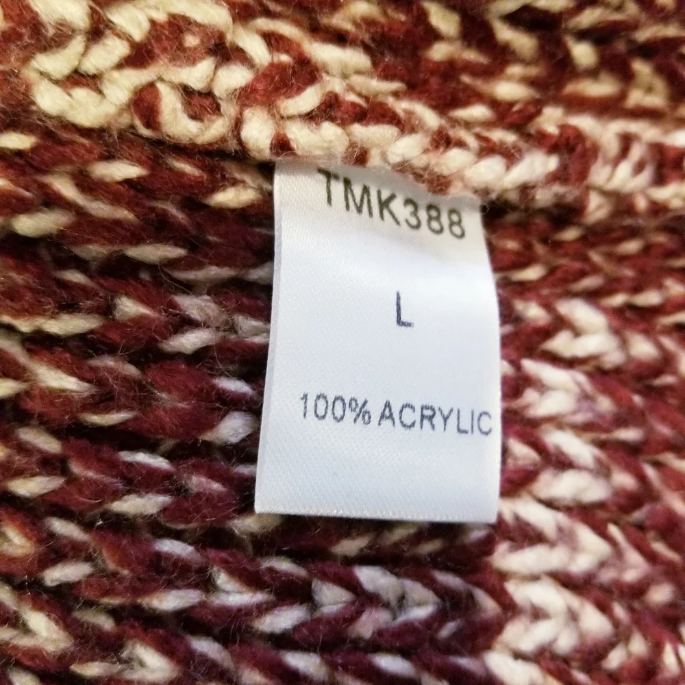 Nwt thml burgundy knit open front cardigan_7